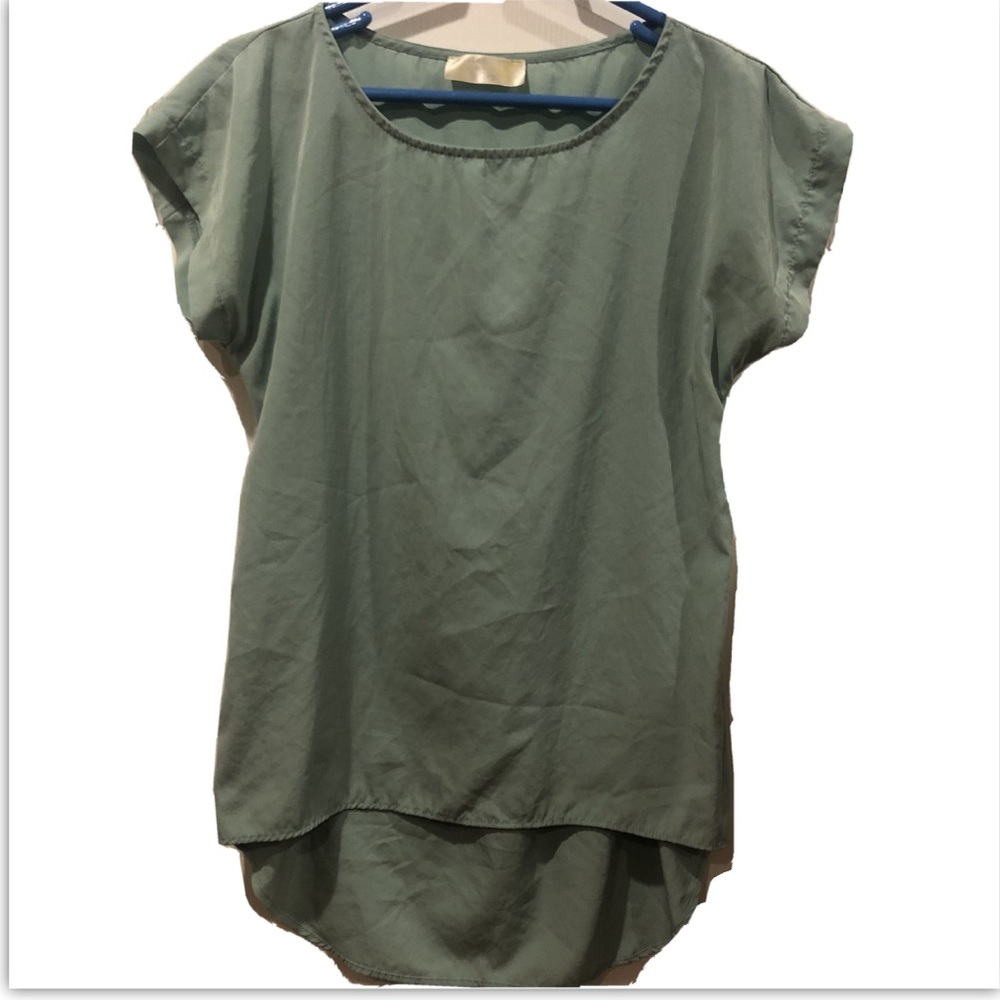 Paisley Ivy Sea Foam Green High Low Tunic Shirt